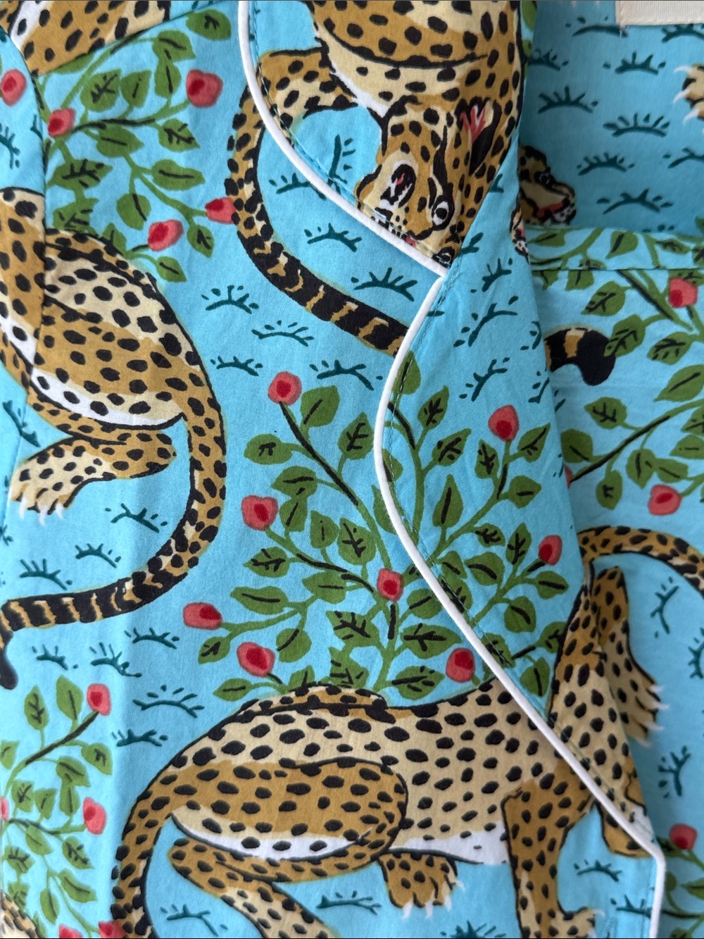 Printfresh Bagheera Leopard 🐆 Print Something Blue (Aqua) Short Pajama Set-XXS - Picture 8 of 16